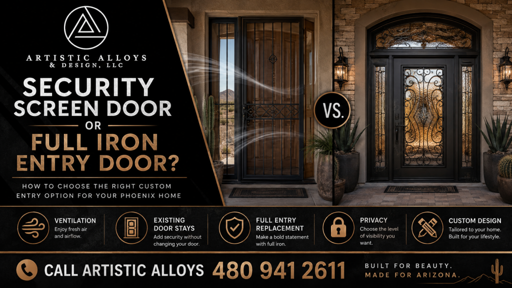 Security Screen Door vs Iron Entry Door Phoenix